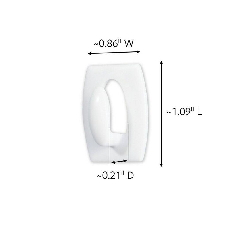 slide 15 of 15, Command 6pk Clear Mini Hooks: Smallest Adhesive Hooks for Lights, 0.5 lb Capacity, Plastic, 6 ct, 0.5 lb