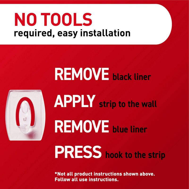 slide 7 of 15, Command 6pk Clear Mini Hooks: Smallest Adhesive Hooks for Lights, 0.5 lb Capacity, Plastic, 6 ct, 0.5 lb