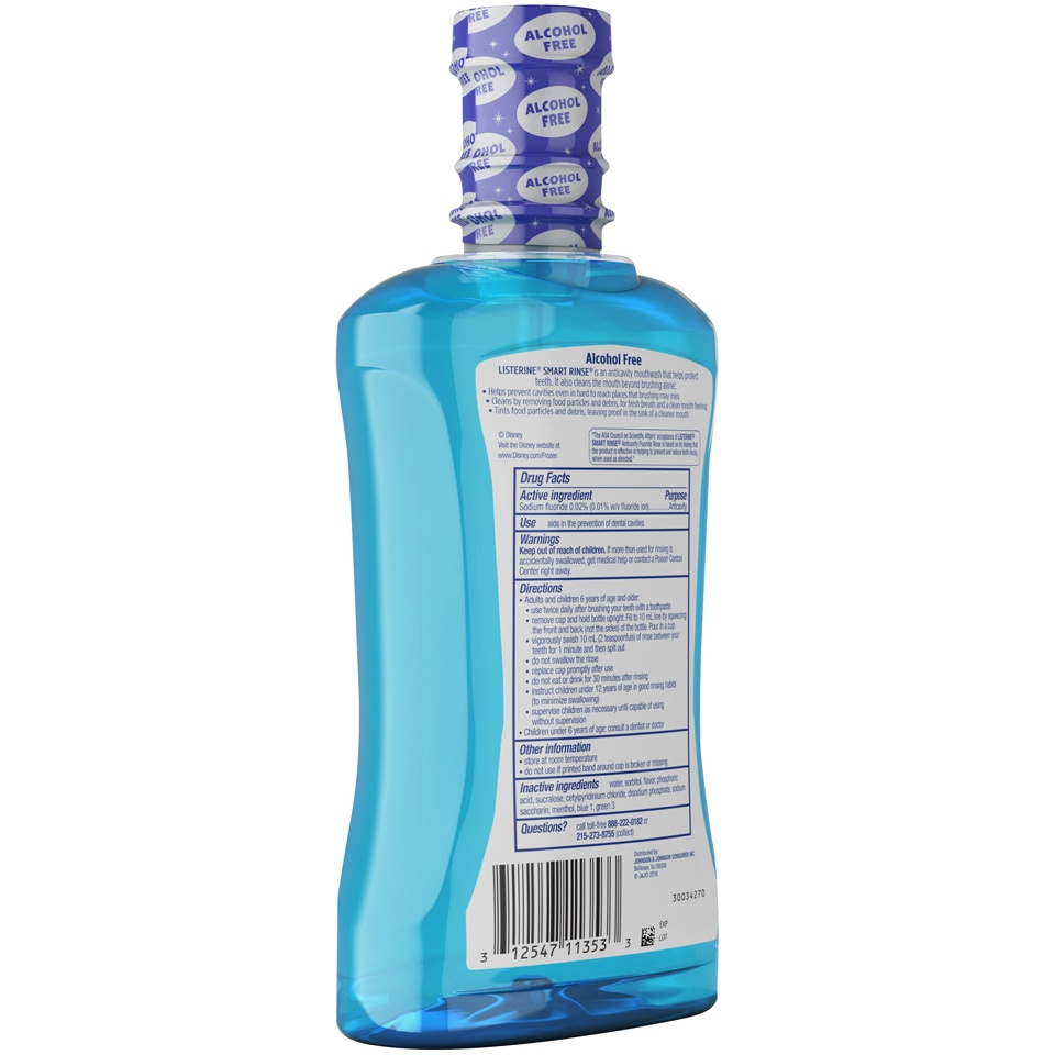 slide 3 of 6, Listerine Smart Rinse Disney Frozen Anticavity Fluoride Rinse, 16.9 oz