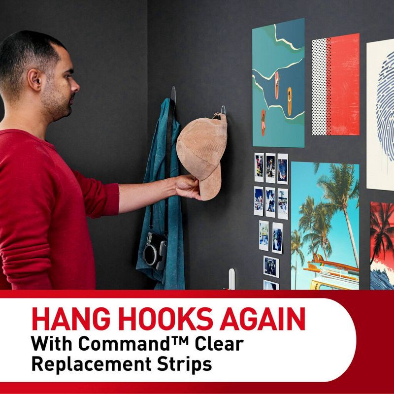 slide 2 of 11, Command Refill Strips Tape: 3M Command Hook Refills, Adhesive Hooks, White, 16 Pack, 4 lb Capacity, 16 ct; 4 lb