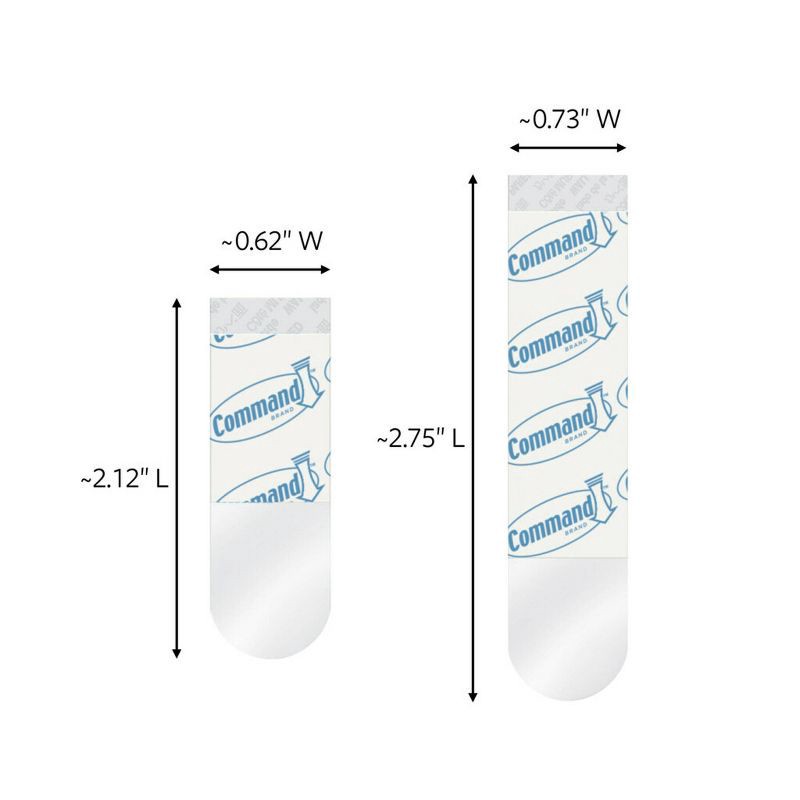 slide 10 of 11, Command Refill Strips Tape: 3M Command Hook Refills, Adhesive Hooks, White, 16 Pack, 4 lb Capacity, 16 ct; 4 lb