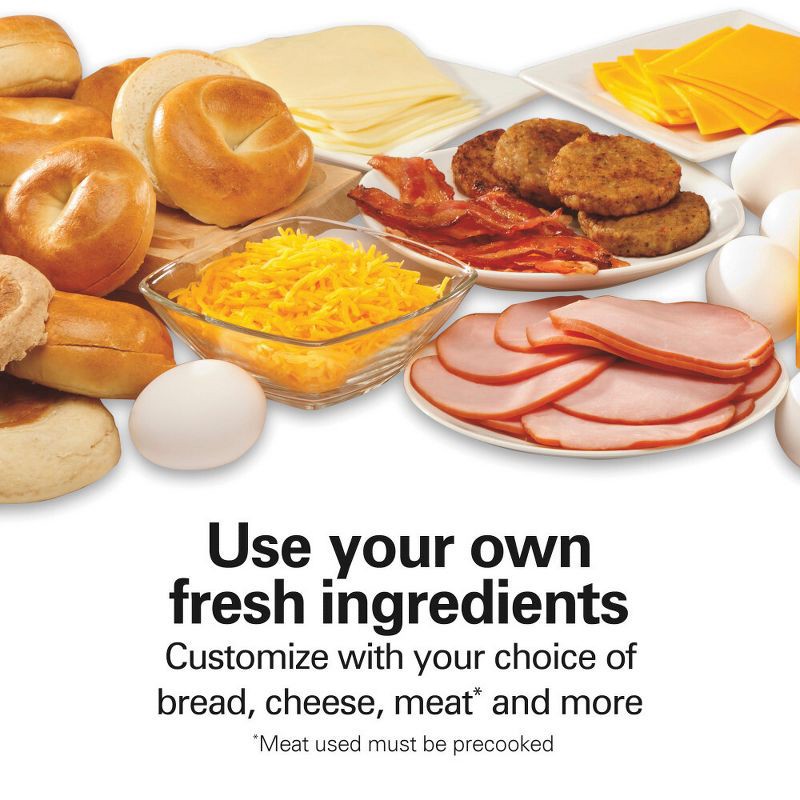 slide 15 of 20, Hamilton Beach Breakfast Sandwich Maker with Timer - Dark Gray - 25478: Nonstick, Cool Touch Handle, 600W, Dishwasher-Safe, 1 ct