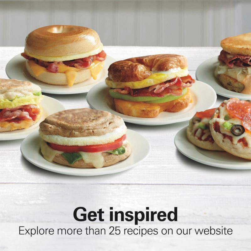 slide 16 of 20, Hamilton Beach Breakfast Sandwich Maker with Timer - Dark Gray - 25478: Nonstick, Cool Touch Handle, 600W, Dishwasher-Safe, 1 ct