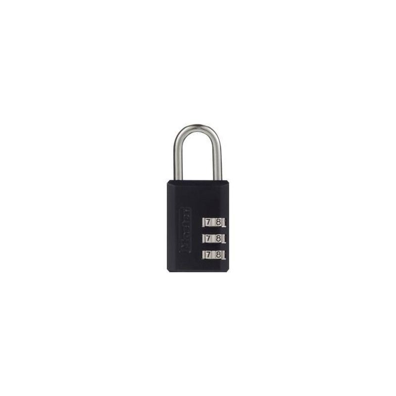 slide 3 of 3, Master Lock Padlock, Set Your Own Combination Luggage Lock, 1-3/16" Wide, 647D: Hardened Steel, Locker & Cabinet Use, 1 ct