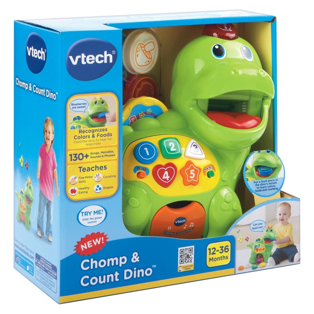 slide 5 of 6, VTech Chomp and Count Dino, 1 ct