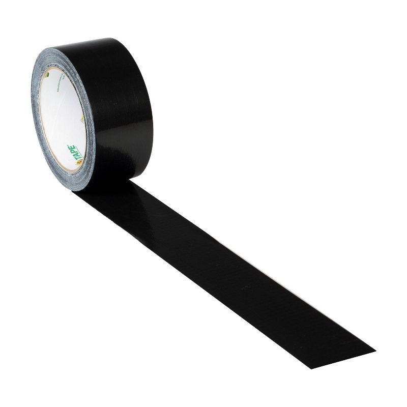 slide 3 of 10, Duck 1.88" x 20yd Duct Industrial Tape Black: Heavy Duty Adhesive, General Use, 60ft Length, 60 ft