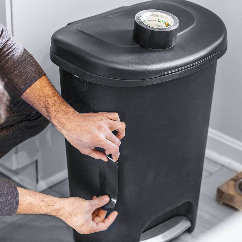 slide 10 of 10, Duck 1.88" x 20yd Duct Industrial Tape Black: Heavy Duty Adhesive, General Use, 60ft Length, 60 ft