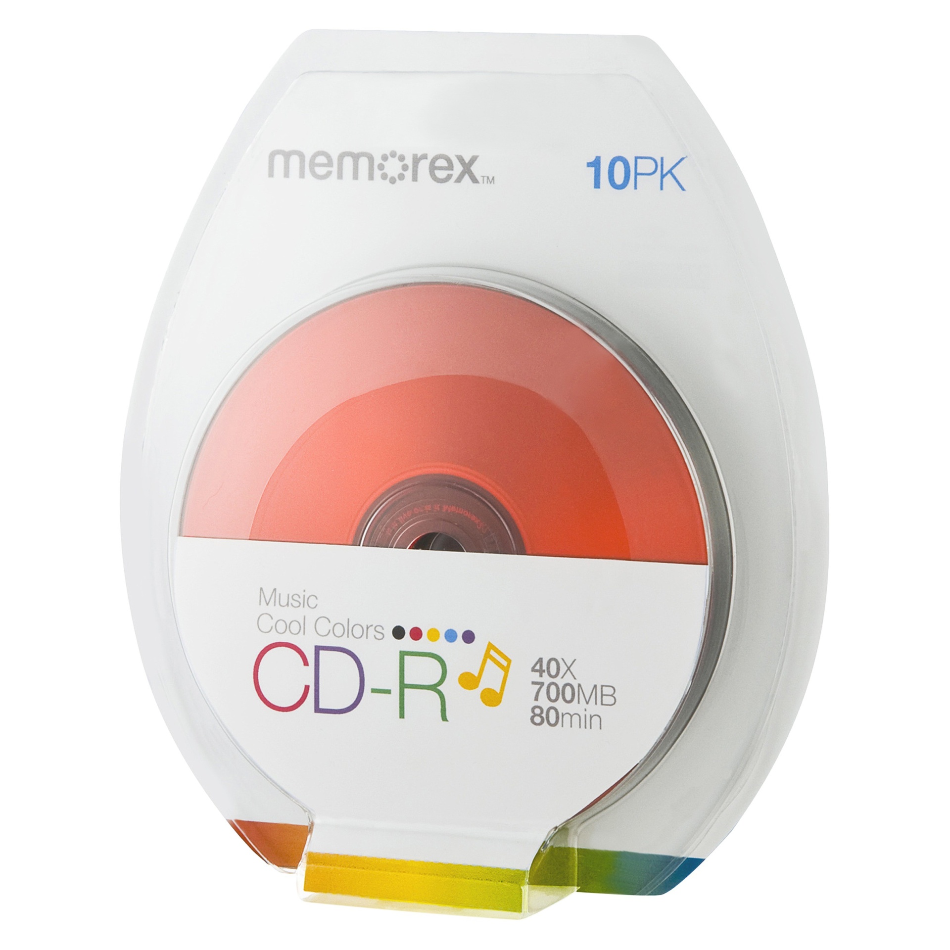 slide 1 of 1, Memorex CD-R Color Disc Pack, 10 ct