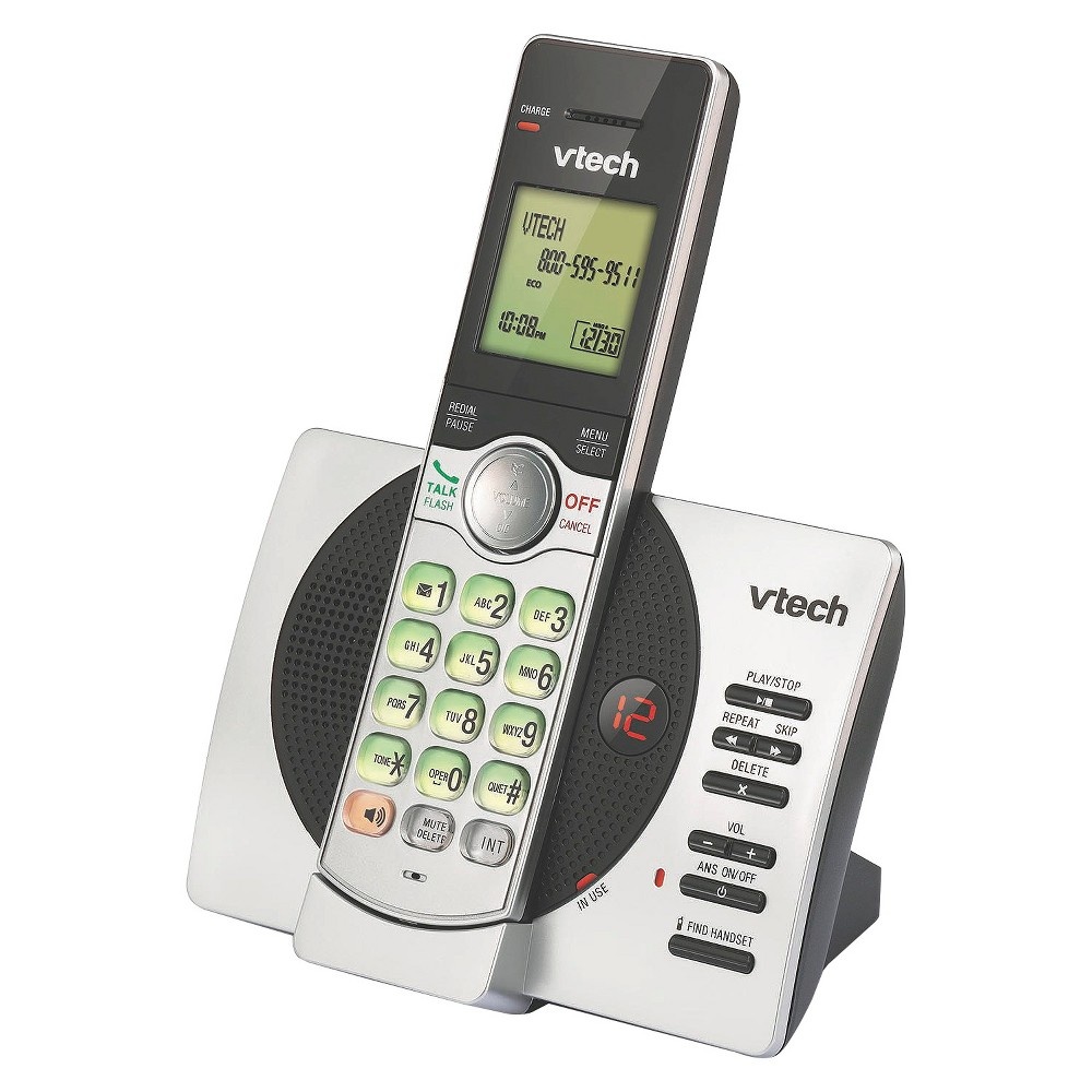slide 2 of 3, V-Tech VTech CS6929 DECT 6.0 Expandable Cordless Phone System with Answering Machine, 1 Handset - Silver, 1 ct