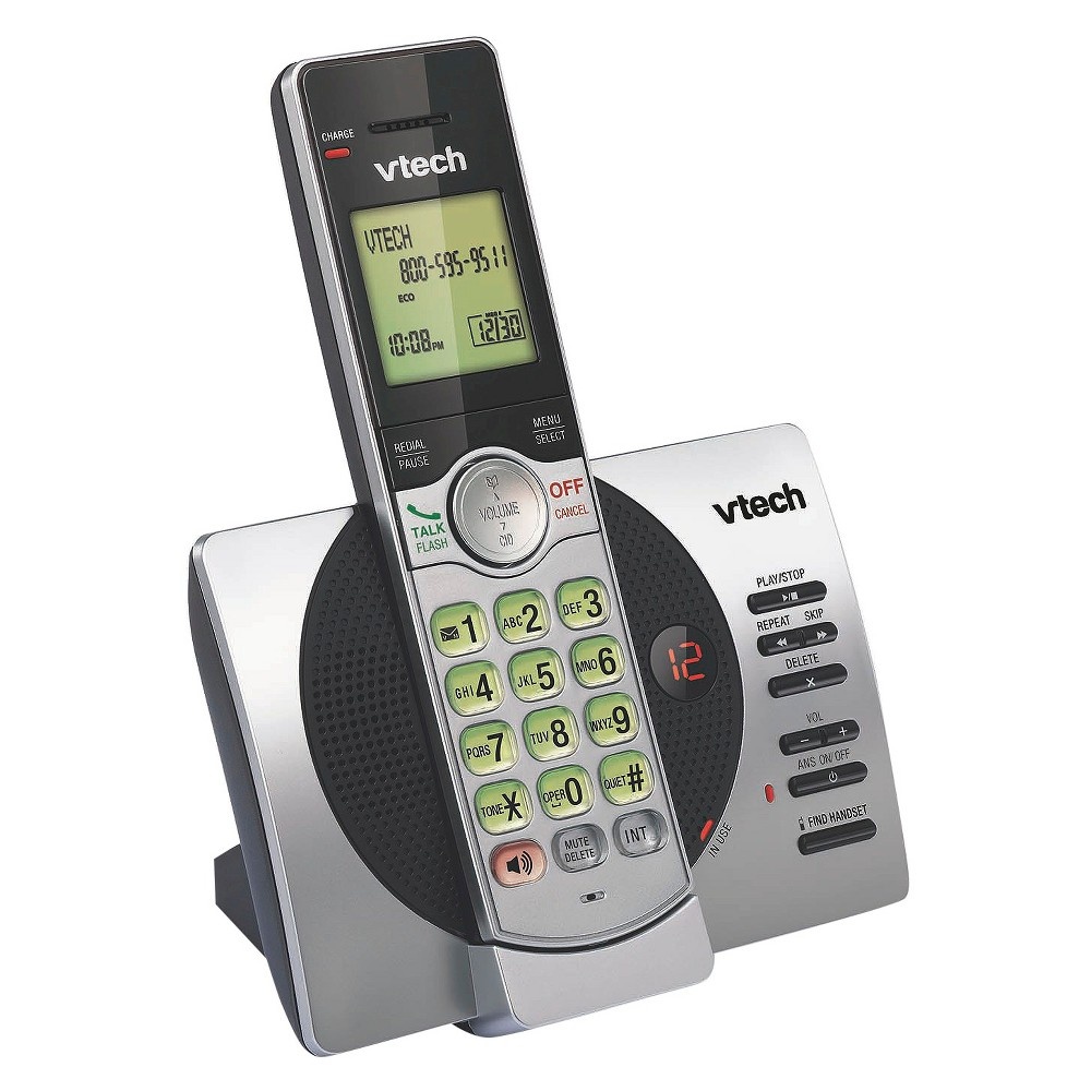 slide 3 of 3, V-Tech VTech CS6929 DECT 6.0 Expandable Cordless Phone System with Answering Machine, 1 Handset - Silver, 1 ct