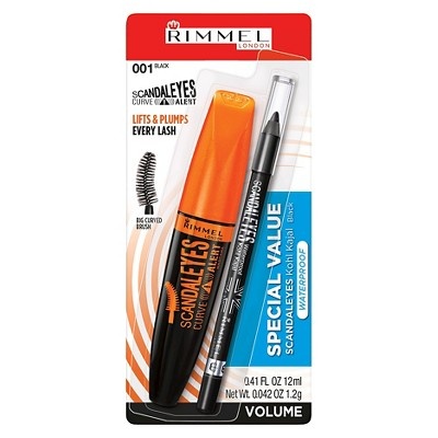 slide 1 of 1, Rimmel ScandalEyes Curve Alert Mascara With Waterproof Kohl Kajal Liner - Black, 1 ct