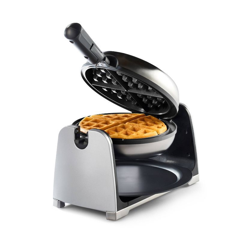 slide 1 of 8, Oster DiamondForce Nonstick Flip Waffle Maker - Silver, 1 ct