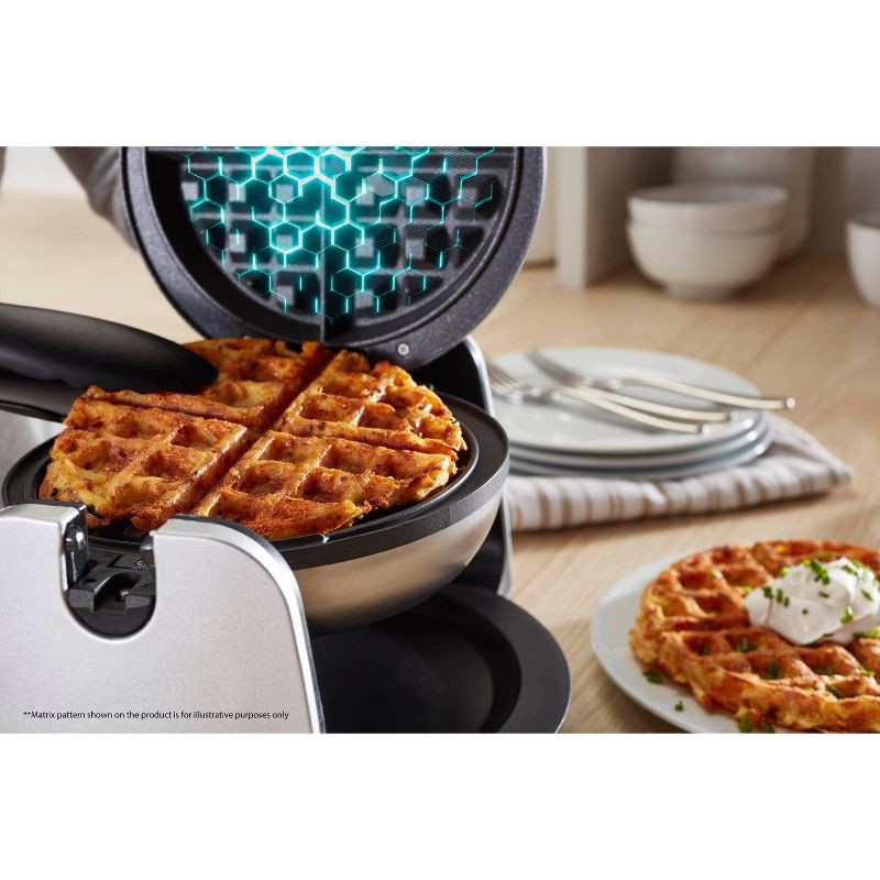 slide 7 of 8, Oster DiamondForce Nonstick Flip Waffle Maker - Silver, 1 ct