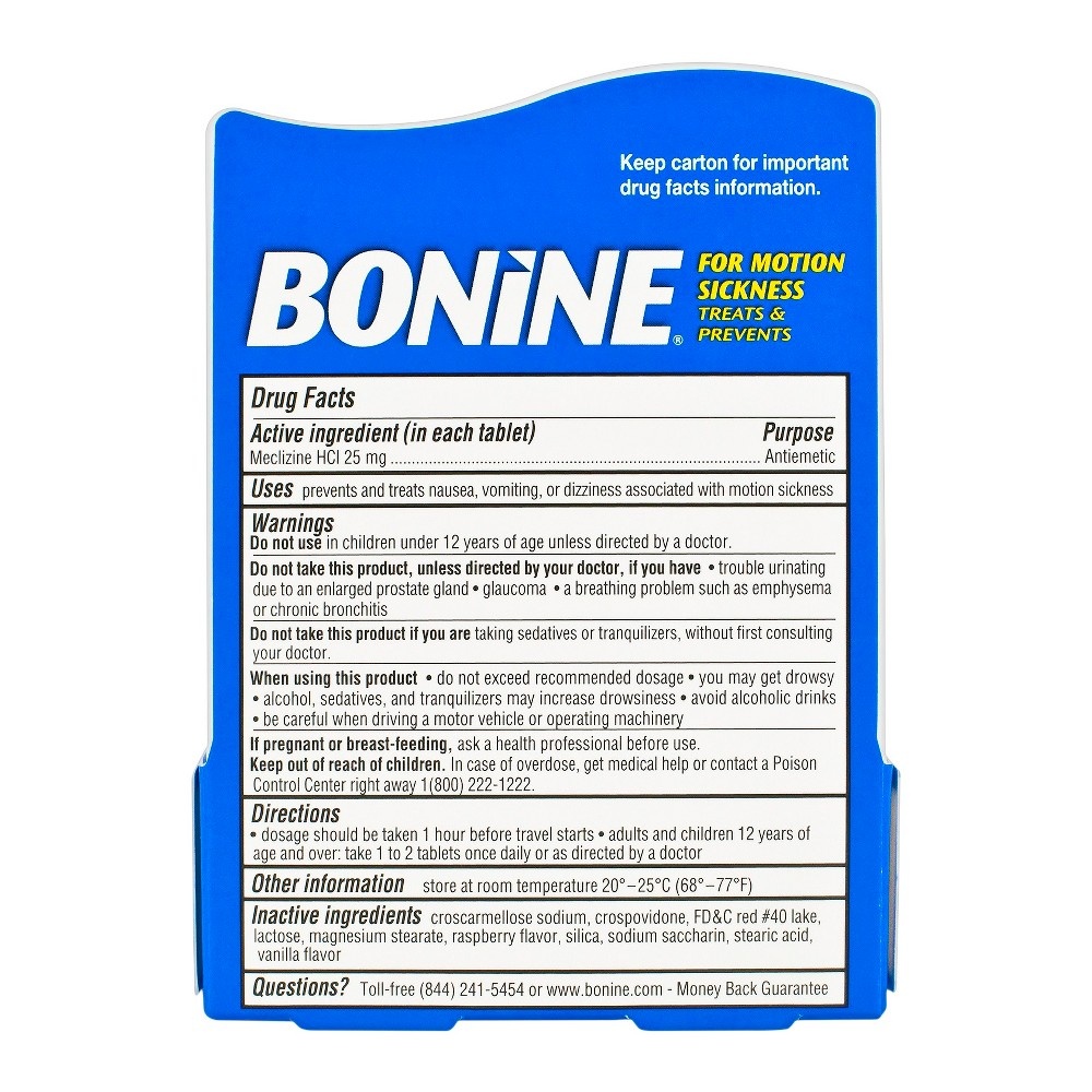 slide 2 of 4, Bonine Motion Sickness Chewable Tablets, 12 ct