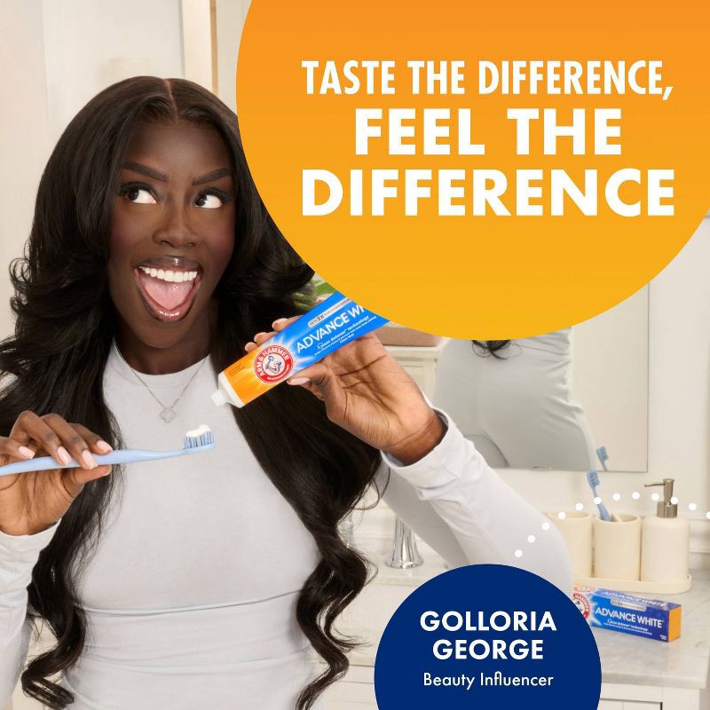 slide 3 of 10, ARM & HAMMER Advance White Extreme Whitening Toothpaste - 6oz/2ct, 2 ct; 6 oz
