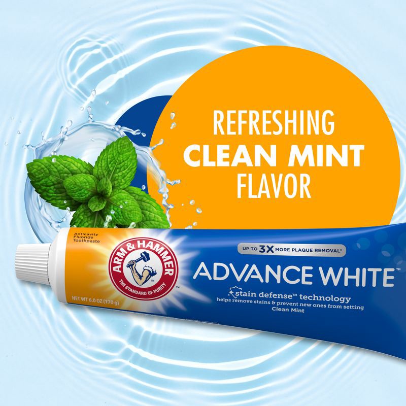 slide 4 of 10, ARM & HAMMER Advance White Extreme Whitening Toothpaste - 6oz/2ct, 2 ct; 6 oz