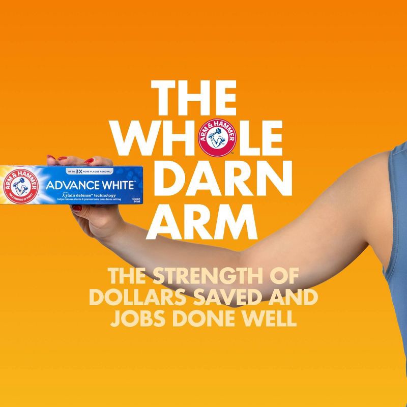 slide 7 of 10, ARM & HAMMER Advance White Extreme Whitening Toothpaste - 6oz/2ct, 2 ct; 6 oz