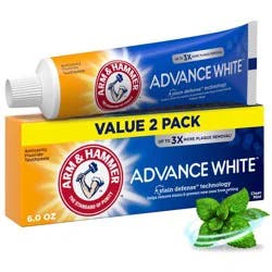 ARM & HAMMER Advance White Extreme Whitening Toothpaste - 6oz/2ct