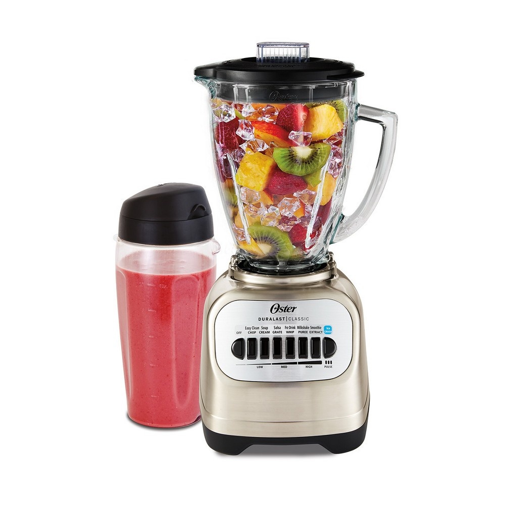 slide 2 of 4, Oster Classic Series Blender With Travel Smoothie Cup - Chrome BLSTCG-CBG-000, 1 ct