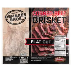 Demakes Bros. Flat Cut Corned Beef Brisket, 1 Each