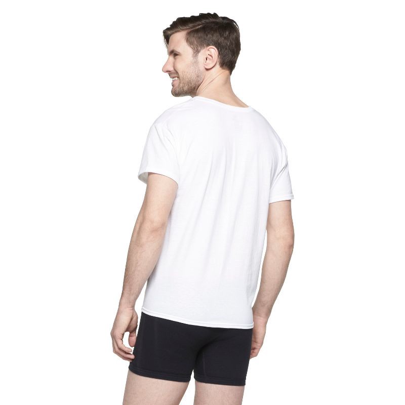 slide 4 of 5, Hanes Men's 6pk V-Neck T-Shirt - White - XL, 6 ct