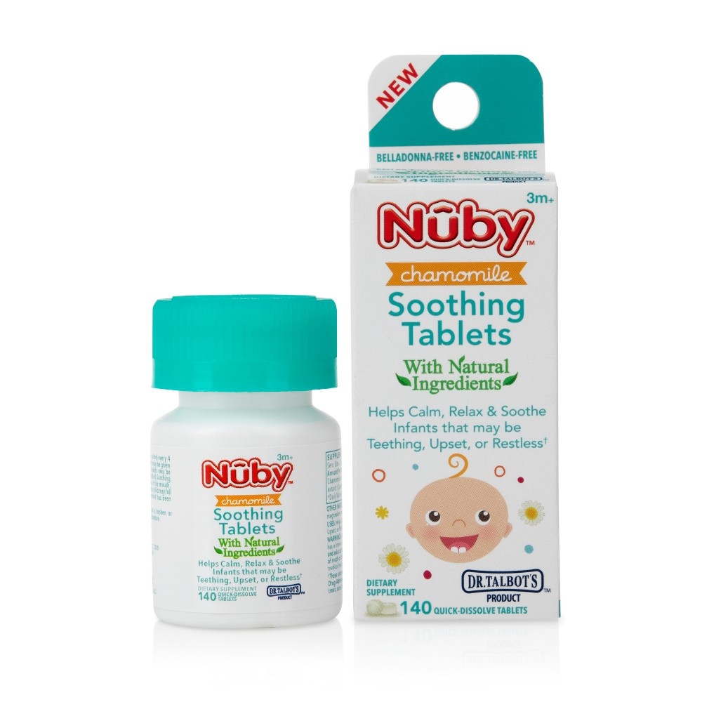 slide 3 of 3, Nuby Naturally Derived Soothing Tablets With Chamomile, 140 ct