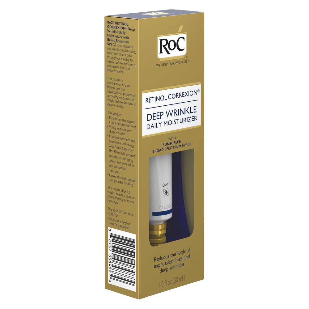 slide 2 of 3, RoC Retinol Correxion Deep Wrinkle Daily Moisturizer with Sunscreen SPF 30, 1 fl oz