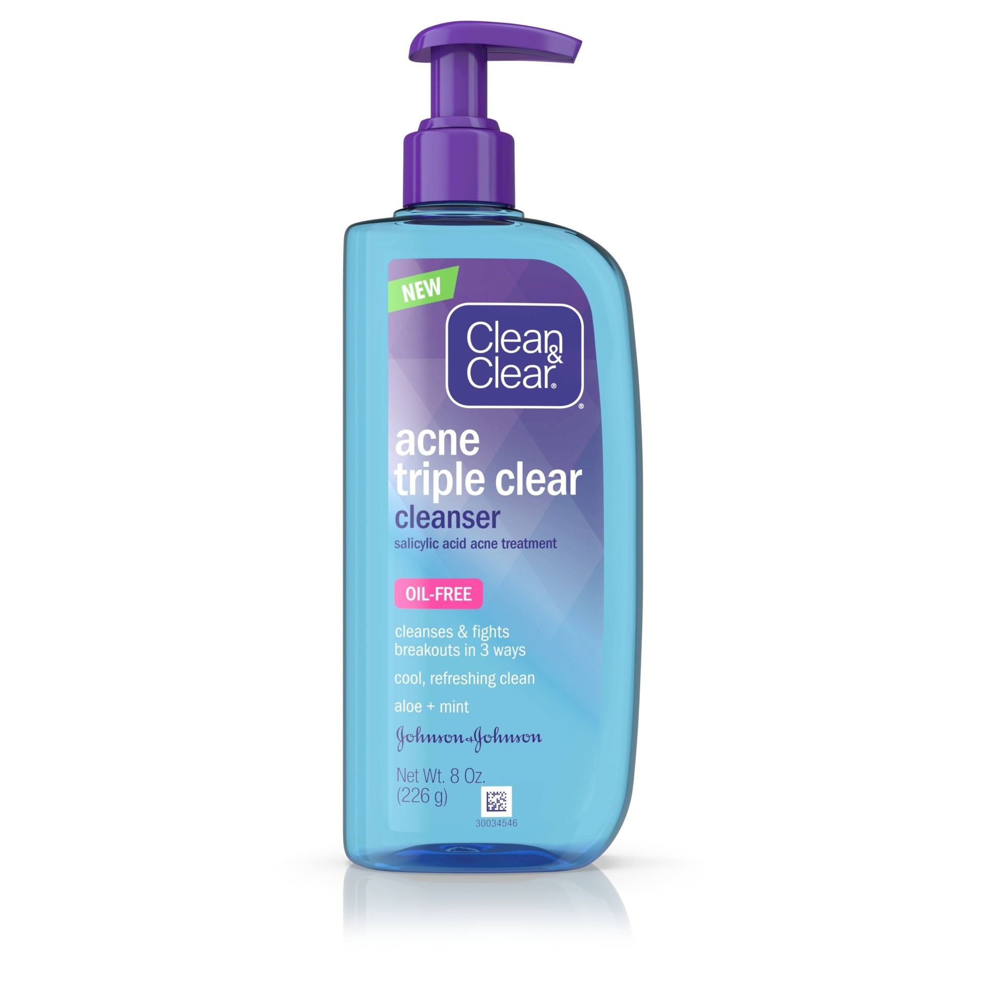 slide 1 of 6, Clean & Clear Acne Triple Clear Cleanser, 8 oz