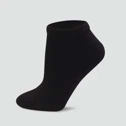 Hanes Women's 10pk Cushioned Low Cut Socks - Black 5-9: Knit, Reinforced Heel & Toe