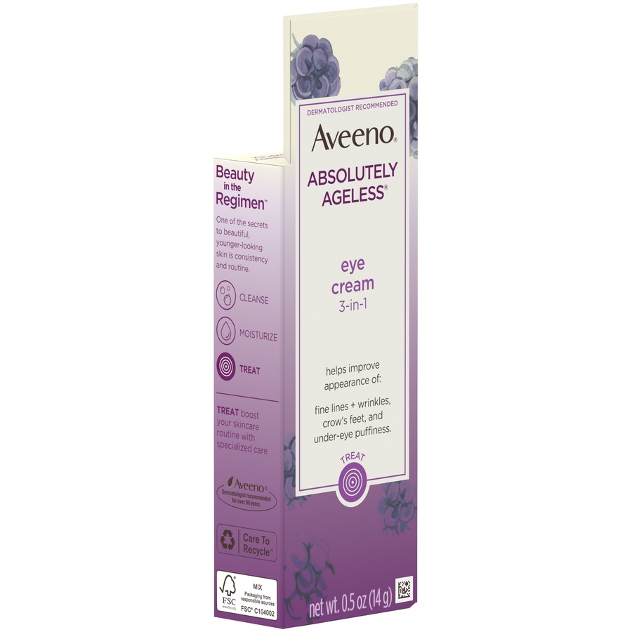 slide 2 of 6, Aveeno Absolutely Ageless Under Eye Cream, 0.5 oz