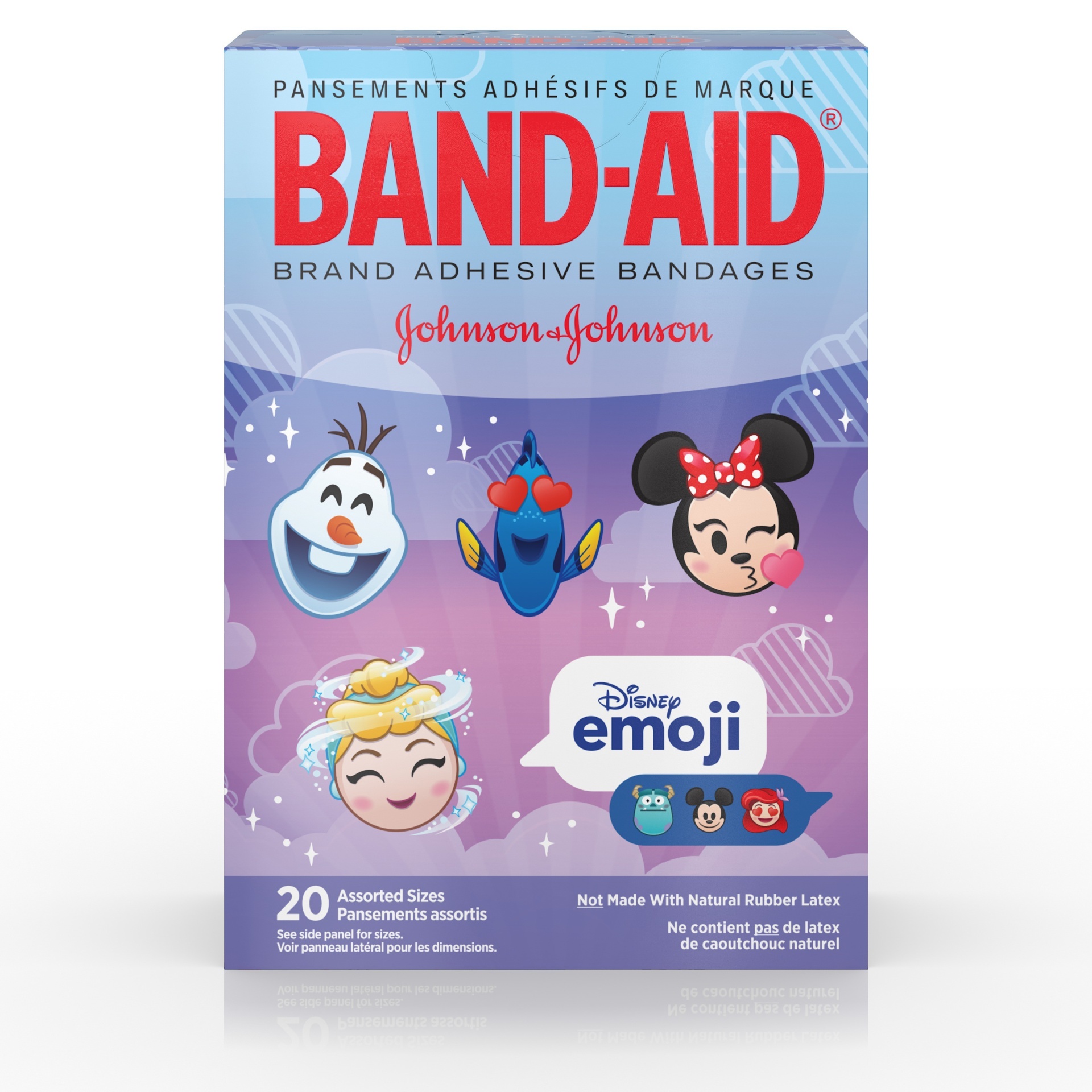 slide 1 of 8, BAND-AID Disney Emoji Assorted, 20 ct