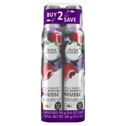 Herbal Essences Totally Twisted Paraben Free Hair Mousse Dual Pack for Curly Hair with Berry Essences - 2ct/ 6.8oz Each