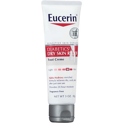 slide 1 of 1, Eucerin Diabetic Dry Skin Relief Foot Creme, 3 oz