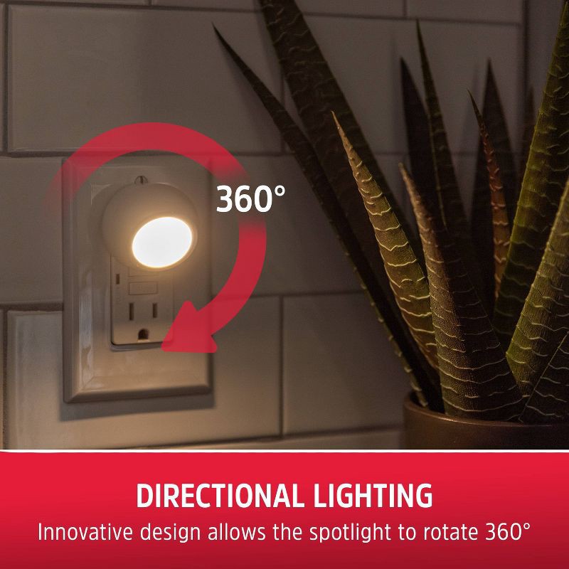 slide 5 of 6, Energizer 2pk Rotating Guide LED Nightlight, 2 ct