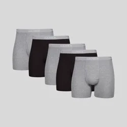 Hanes Men's Boxer Briefs 5pk - Black/Gray M: Tagless, Breathable, Moisture Wicking, Lightweight Fabric