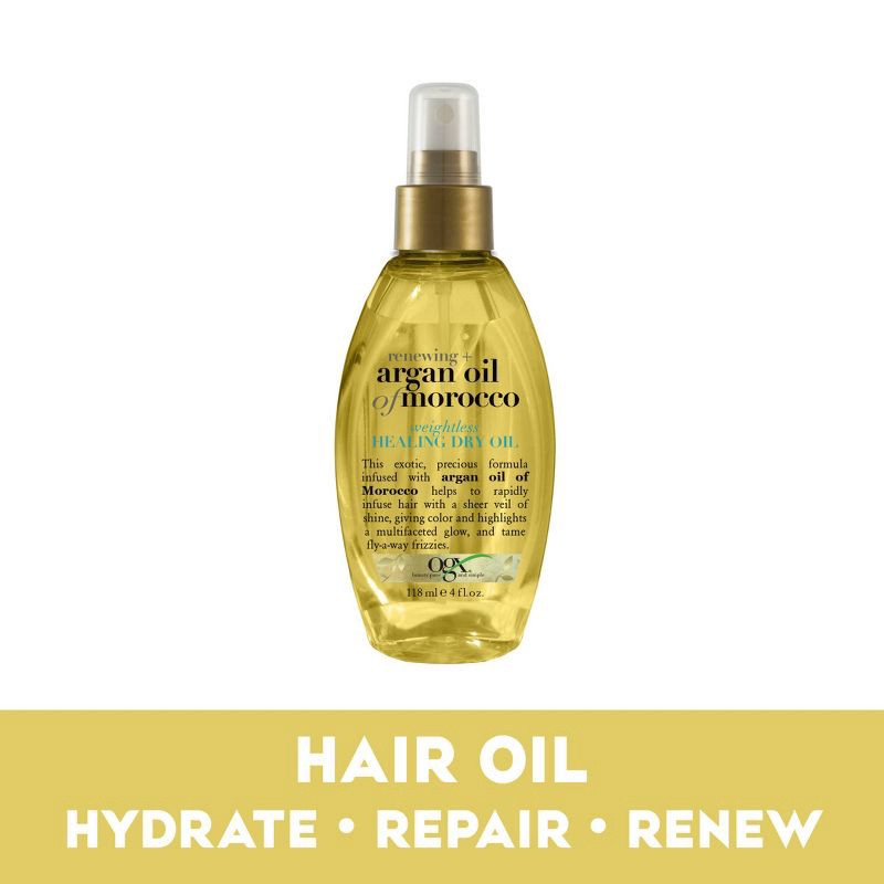 slide 4 of 5, OGX Renewing + Argan Oil of Morocco Weightless Healing Dry Oil Lightweight Hair Oil Mist - 4 fl oz, 4 fl oz