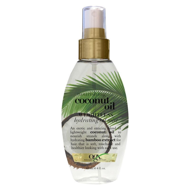 slide 1 of 3, OGX Nourishing Coconut Oil Weightless Hydrating Oil Mist Lightweight Leave-In Hair Treatment - 4.0 fl oz, 4 fl oz