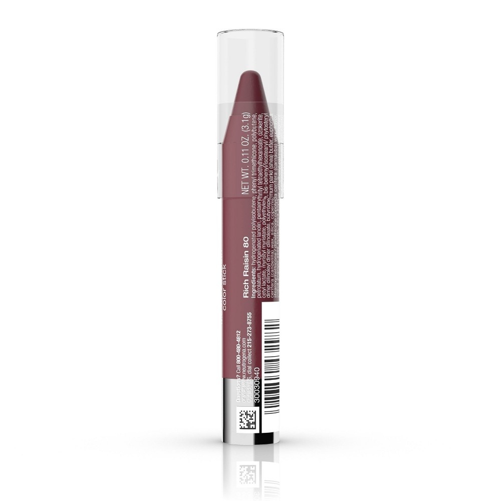 slide 2 of 6, Neutrogena Moisture Smooth Color Stick - 80 Rich Raisin - 0.11oz, 1 ct