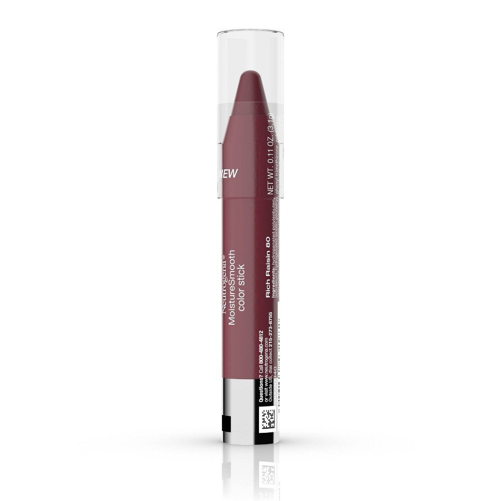 slide 3 of 6, Neutrogena Moisture Smooth Color Stick - 80 Rich Raisin - 0.11oz, 1 ct