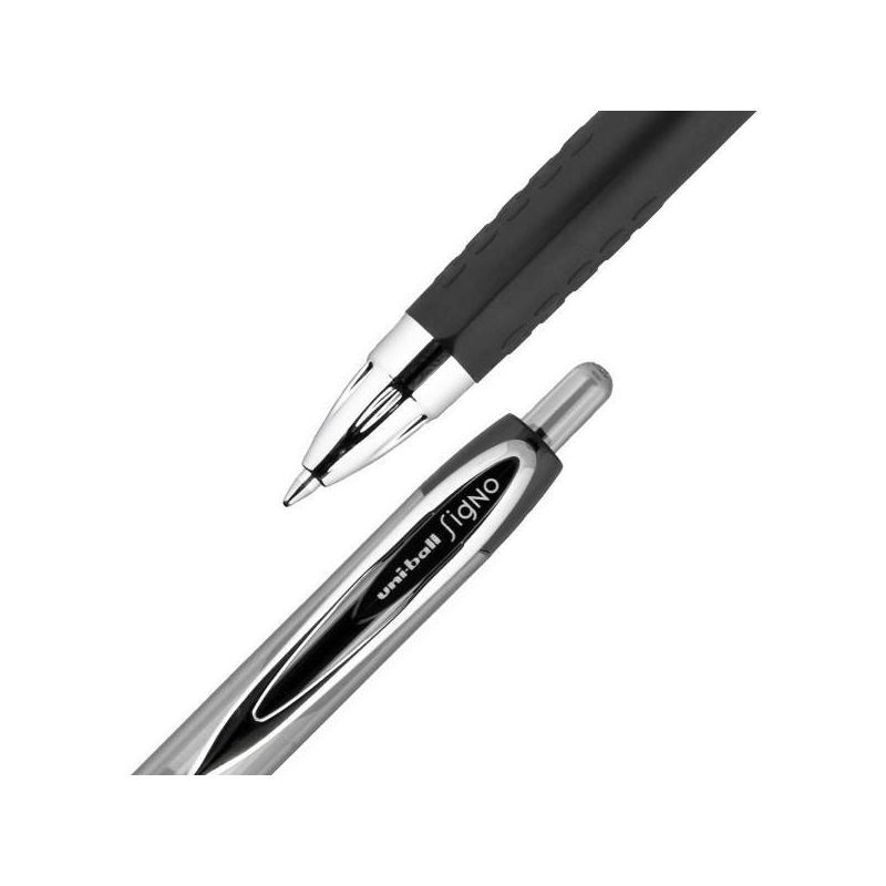 slide 4 of 10, uniball Retractable 207 Black Gel Pens 2ct Click Top 0.7mm Medium Point Pen, 2 ct