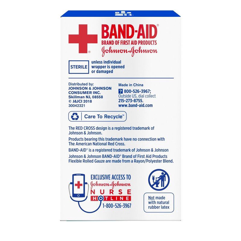 slide 6 of 6, Johnson & Johnson Brand First Aid Product Flexible Rolled Gauze - 2in x 2.5yd, 1 ct