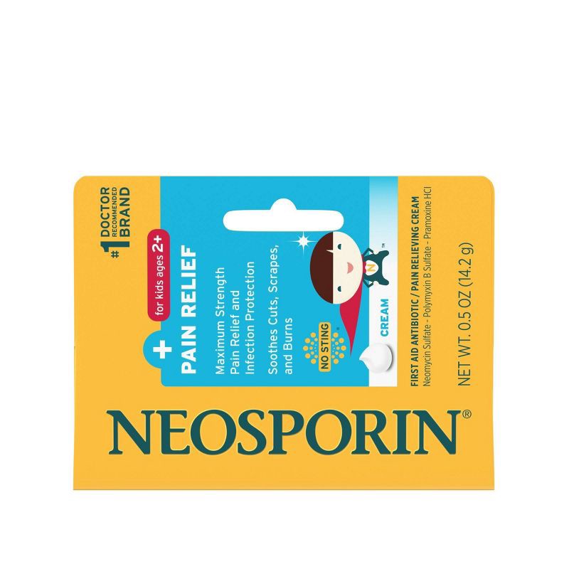 slide 1 of 6, Neosporin Antibiotic and Pain Relieving Cream for Children - 0.5oz, 0.5 oz