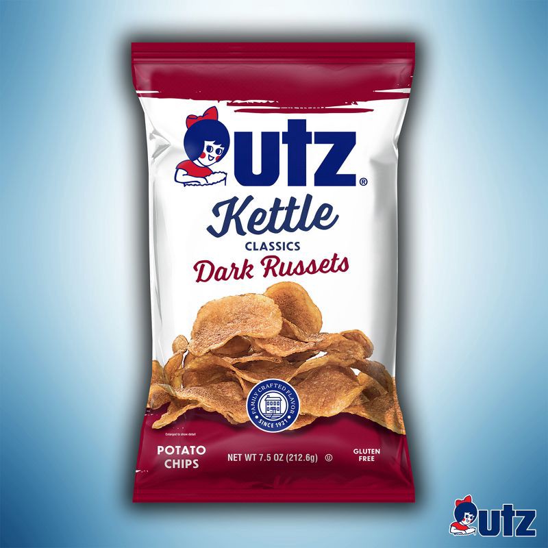slide 3 of 6, Utz Kettle Classics Dark Russets Potato Chips - 7.5oz, 7.5 oz