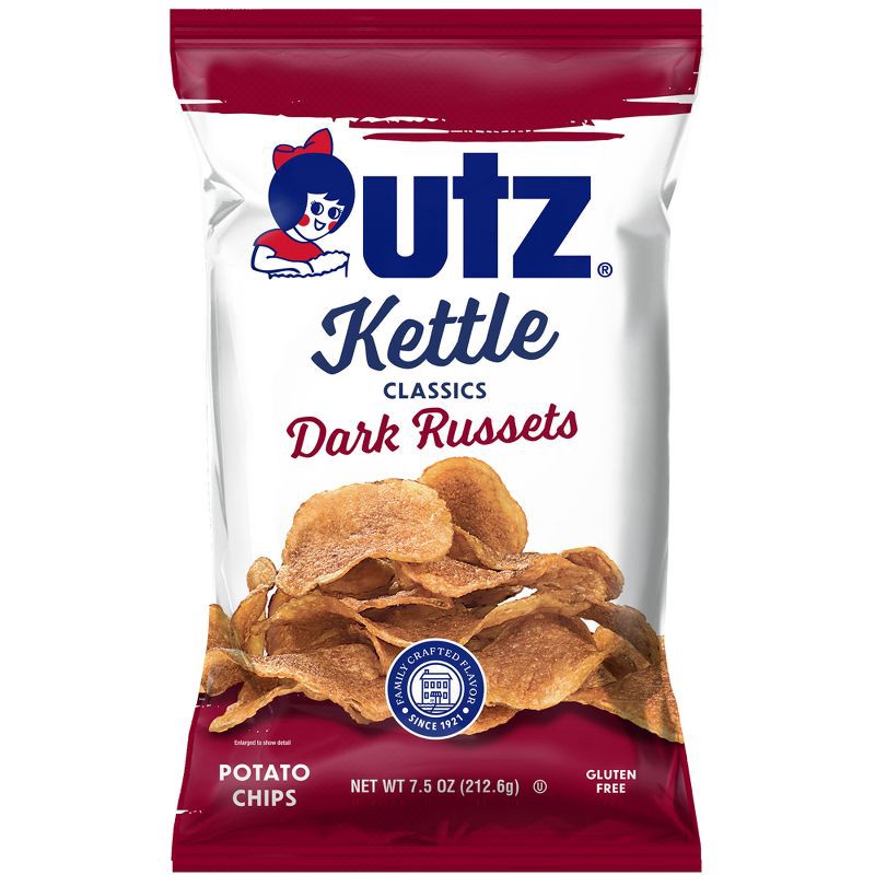 slide 1 of 6, Utz Kettle Classics Dark Russets Potato Chips - 7.5oz, 7.5 oz