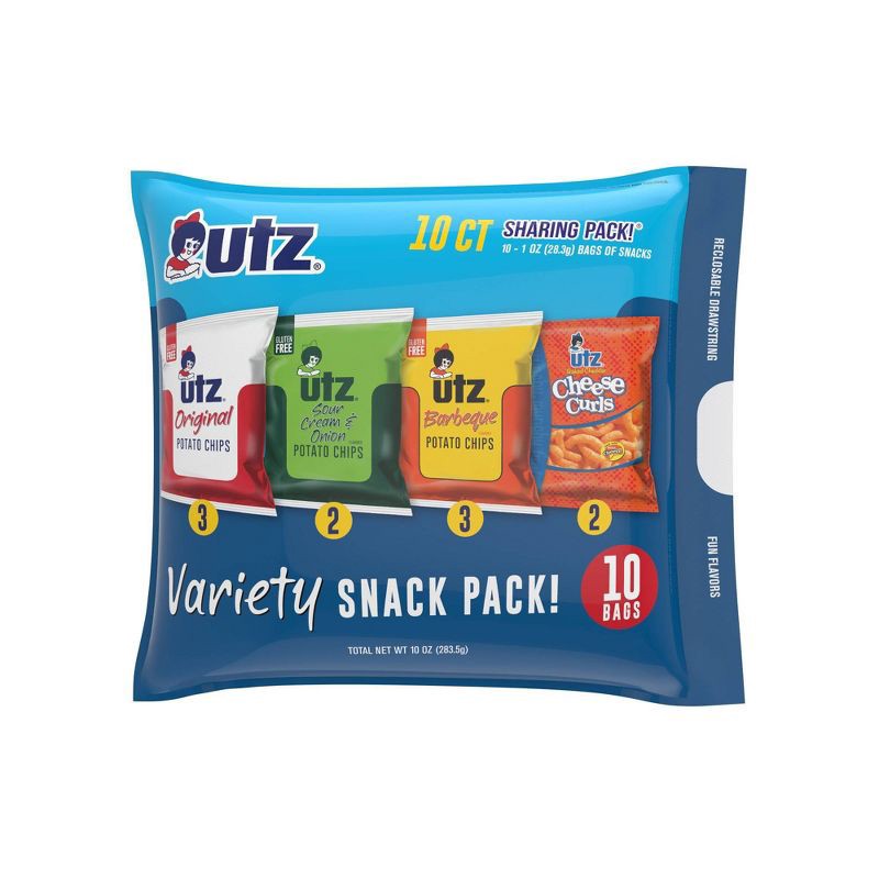 slide 1 of 3, Utz Variety Snack Pack - 10oz/10ct, 10 ct; 10 oz