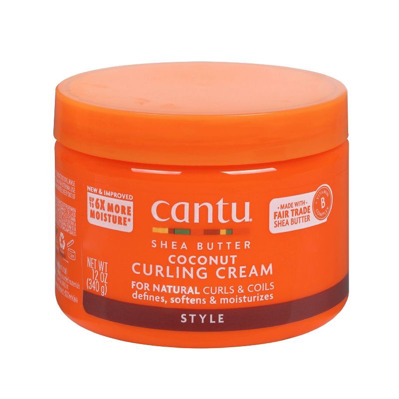 slide 1 of 9, Cantu Natural Hair Coconut Curling Cream with Shea Butter - 12oz, 12 oz