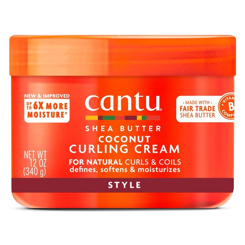 slide 1 of 9, Cantu Natural Hair Coconut Curling Cream with Shea Butter - 12oz, 12 oz