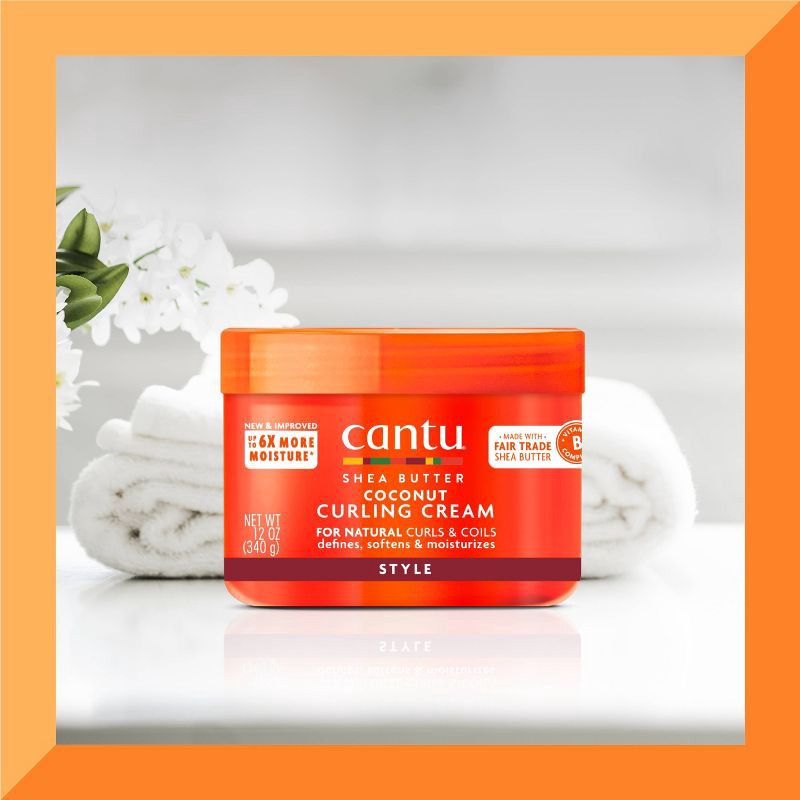 slide 6 of 9, Cantu Natural Hair Coconut Curling Cream with Shea Butter - 12oz, 12 oz