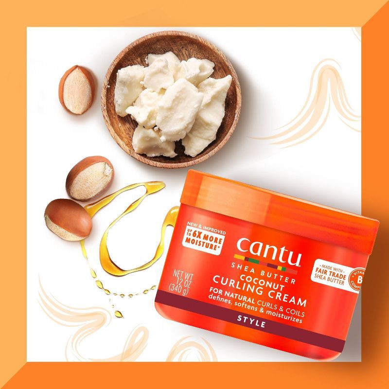 slide 7 of 9, Cantu Natural Hair Coconut Curling Cream with Shea Butter - 12oz, 12 oz