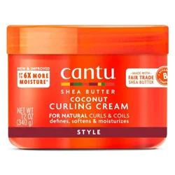 Cantu Natural Hair Coconut Curling Cream with Shea Butter - 12oz